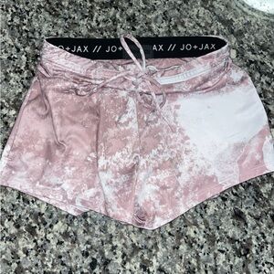 Precious marbled pink and white dance shorts!